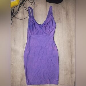 Purple Sleeveless Bodycon Dress